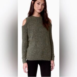 Rebecca Minkoff Page Cold Shoulder Green Sweater Size S